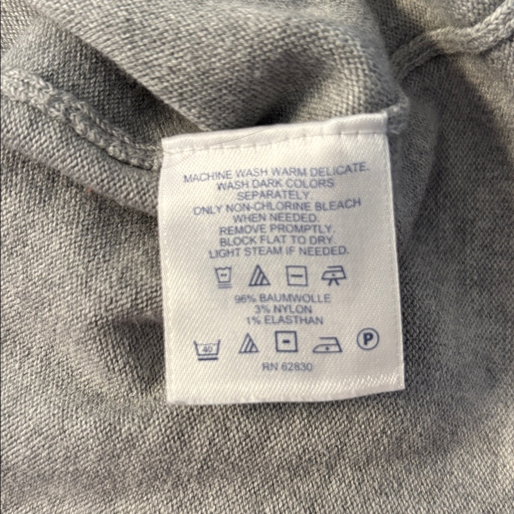 Lands' End Heather Gray Short-Sleeve Crewneck Sweater M (10-12) EUC - Picture 5 of 5